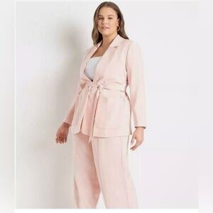 Size 22 Eloquii Light Pink Wide Leg Pant Suit